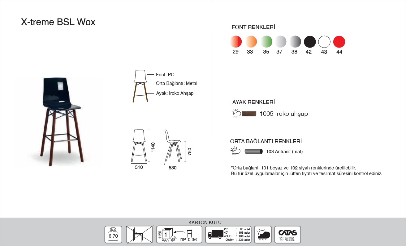 X-treme BSL Wox (h:75) iroko